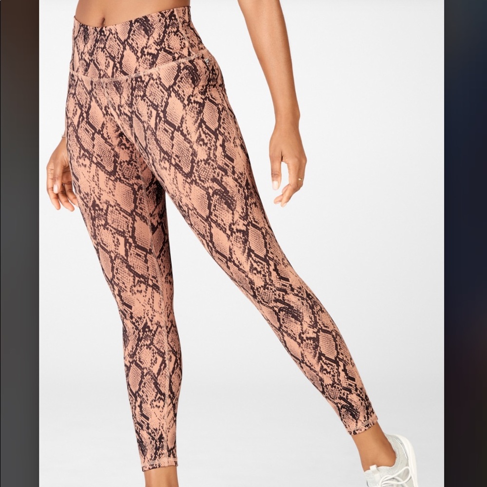 Fabletics Define High Waisted 7/8 Leggings Mocha … - image 1